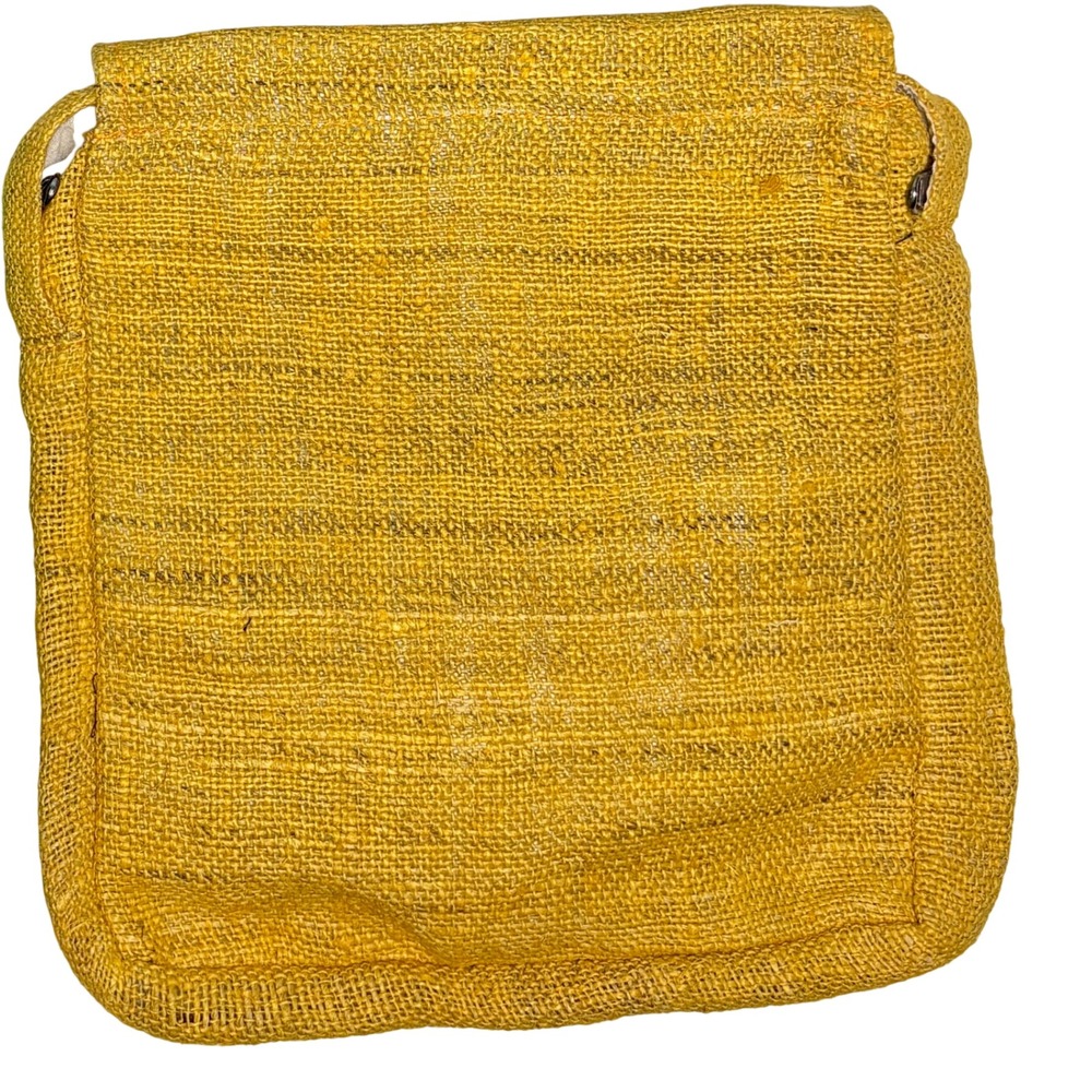 New Hemp Crossbody Himalayan Gift Mart Bag med Yellow Woven Boho Messenger eco